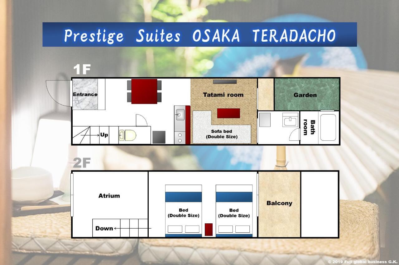 Prestige Suites Osaka Teradacho Exteriör bild